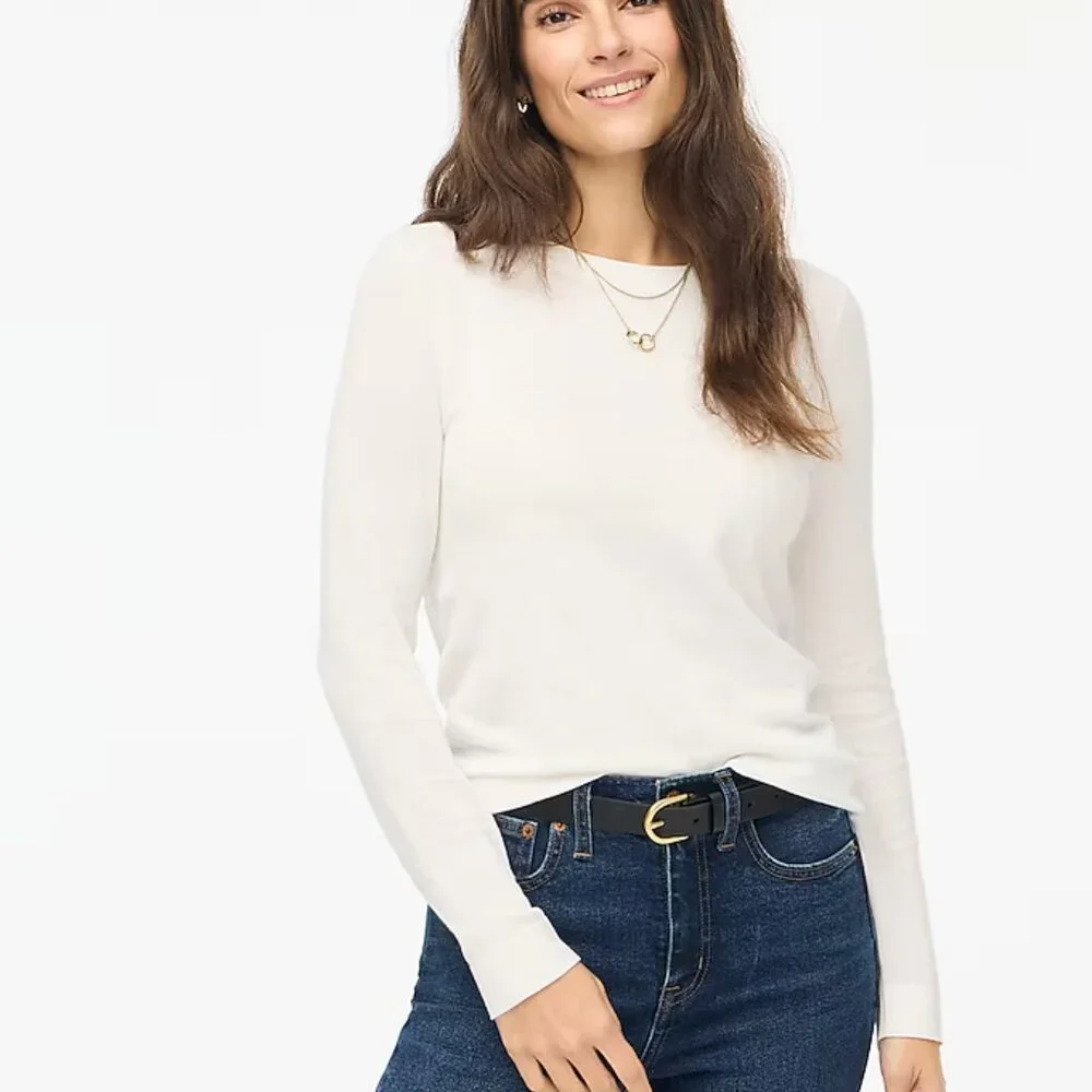 J. Crew Teddie Crew Neck Sweater M